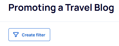 Button “Create Filter”